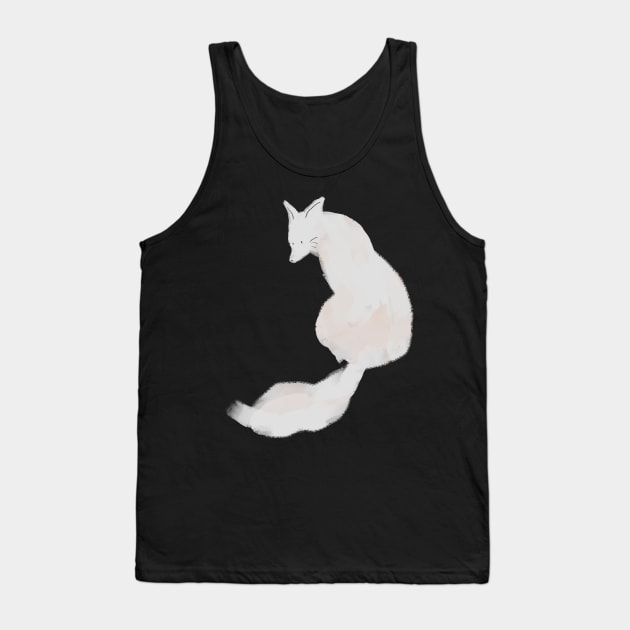 Aesthetic White Fox Tank Top by Neroaida